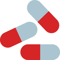 Illustration of Three Medicine Capsules. Medicine vector illustration