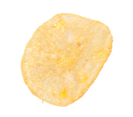 One tasty potato chip isolated on white