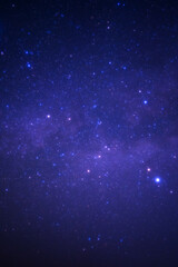 Night blue sky space background, Starry universe in dark blue sky, Milky way galaxy with stardust field in deep universe