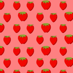 背景パターン_イチゴ