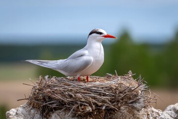 Arctic Tern on Nest: A Serene Wildlife Portrait