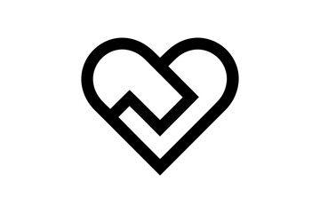 Heart logo design love symbol graphic valentine icon