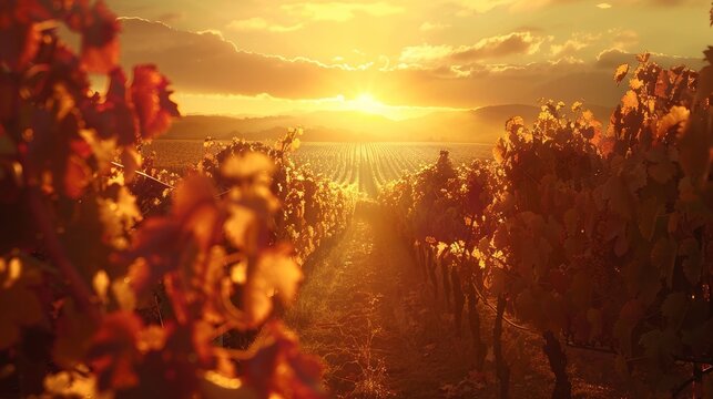 Revolutionary technology transforms vineyard management against a breathtaking sunset backdrop