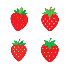  strawberry  vector Icon on white background