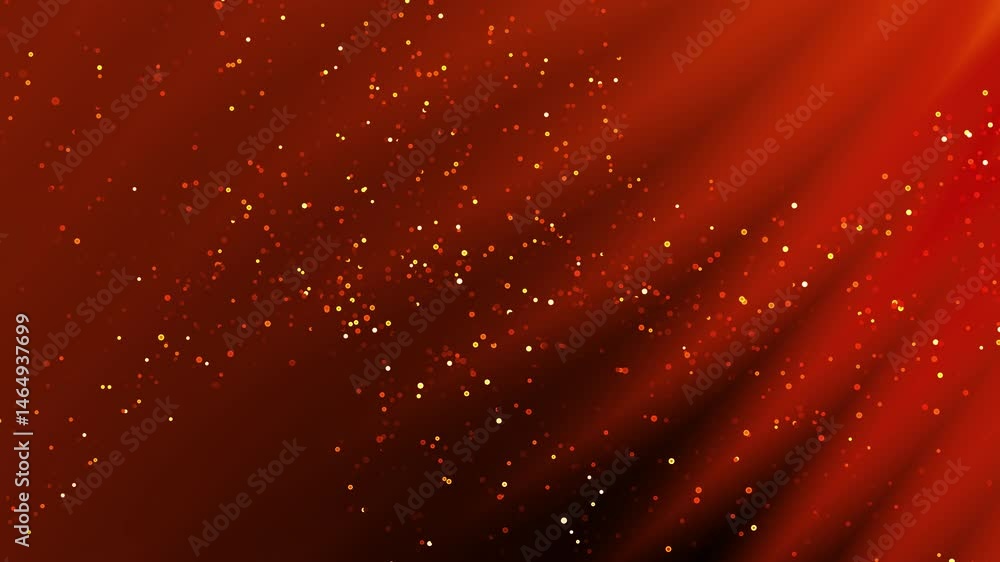 Poster red gradient particle bokeh creates a sparkling gold and red background