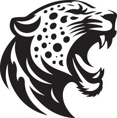Fierce Leopard Silhouette Vector Art