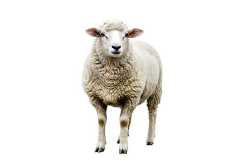 Adorable White Sheep A Stunning Image isolated on white background
