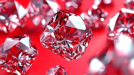 High-impact red gradient with textured layers and bold highlights suggesting intense motion and energy