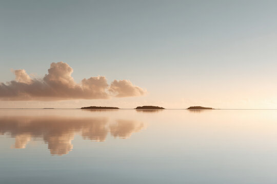 serene island archipelago in maldives during golden hour showcasing gentle transition of seasons