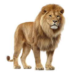 Obraz premium Majestic Lion: King of the Savannah with Transparent Background