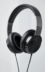 Close-Up of Headphones on White, Showcasing Clean Lines and Design