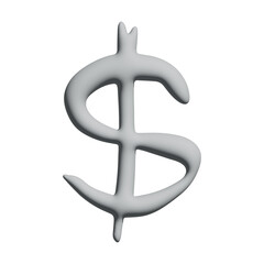 3d dollar currency symbol. Single element for design