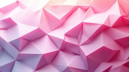 Abstract geometric pattern of soft, vibrant pink and purple triangles