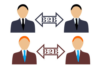 B2B, Business to business, vector icon
