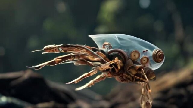 fish of ocean robo nano techno , ai video generative