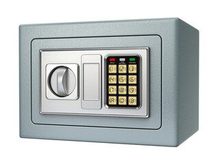 Digital electronic home safe box isolated on white background - 3D illustration
