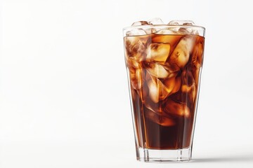 Iced cola in a glass