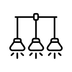 Modern Light Fixtures Icon for Interior Design
