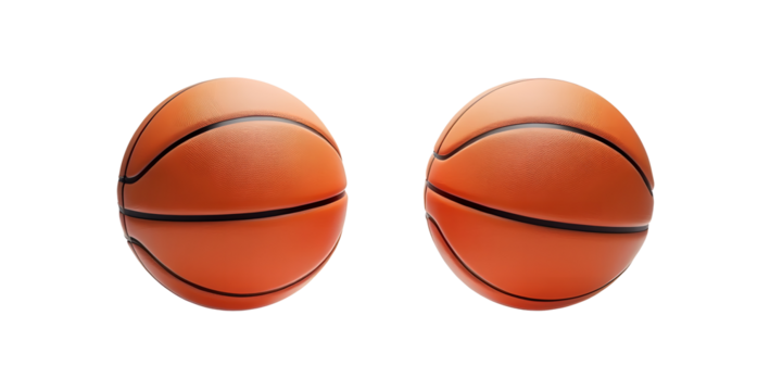 Two basketball isolated on white background
