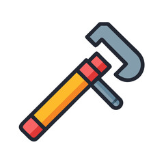 Colorful Monkey Wrench Icon , Adjustable Plumbing Spanner, Flat Style Repair Tool Vector