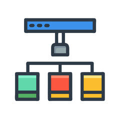 Track Lighting Icon , Modern Ceiling Fixture Colored Vector for Home and Interior Design