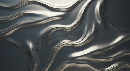 Obraz premium Abstract wavy metallic texture background