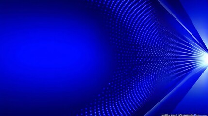 Obraz premium Rich blue abstract background filled with small glowing dots and sweeping beams of radiant light