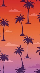 Sunset Palmscape