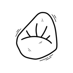 Hand Drawn Bean bag Illustration. Doodle Vector. Isolated on White Background - EPS 10 Vector