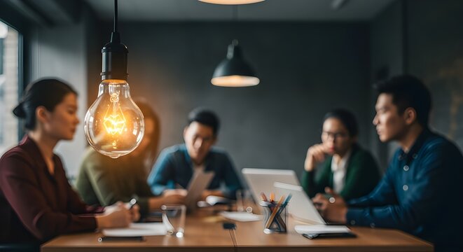 Reuni&oacute;n de consultor&iacute;a de negocios, trabajo y lluvia de ideas sobre nuevos proyectos de negocios, financiaci&oacute;n e inversi&oacute;n en conceptos.