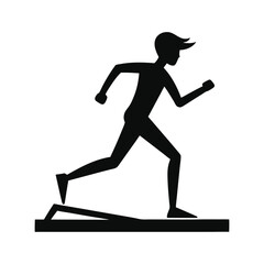 runner running vector art silhouette 