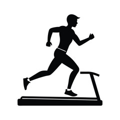 runner running vector art silhouette 