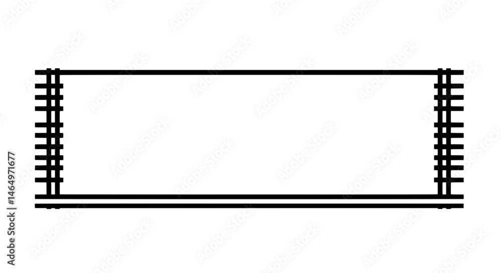 Poster black and white simple border: a clean and minimalist black and white border, perfect for adding a t