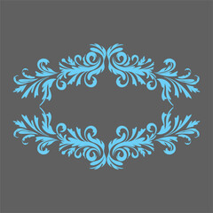 Elegant Floral Scrollwork Ornament with Swirls and Leaves