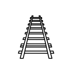 Railway track: minimalist illustration of railroad tracks vanishing into the distance. A symbol of journeys and destinations, the image showcases the beauty of linear perspective in transportation. 