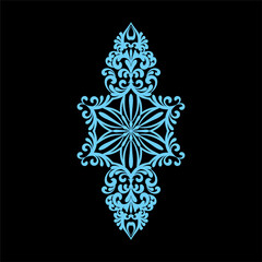 Elegant Floral Scrollwork Ornament with Swirls and Leaves