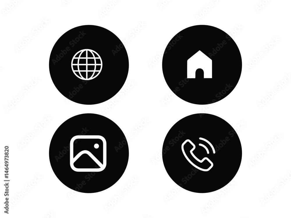Wall mural web icon set. website set icon vector. for computer and mobile
