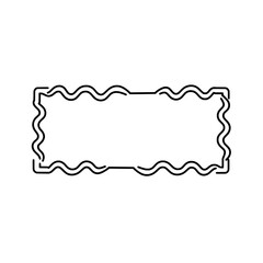 Abstract Wavy Border: A minimalist design with a rectangular frame featuring a unique wavy pattern border for visual appeal. 