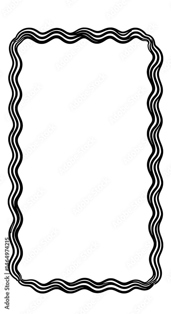 Poster artistic wavy frame: an elegant and artistic frame features a unique wavy design that adds a touch o