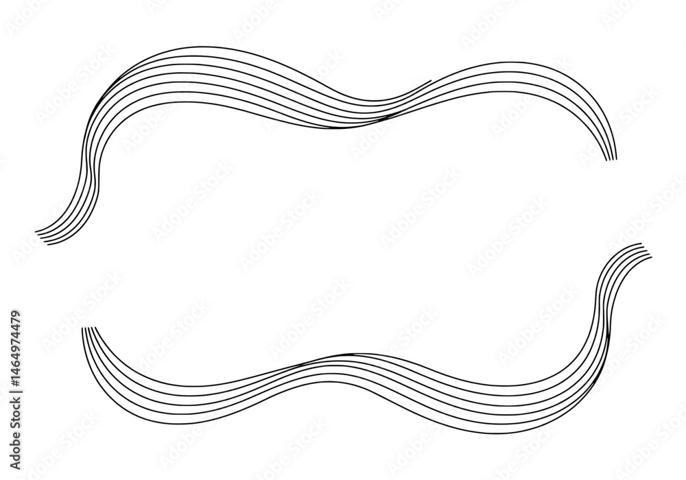 Poster abstract ribbon design: elegant flowing ribbons, artfully arranged. graceful lines of a flowing ribb