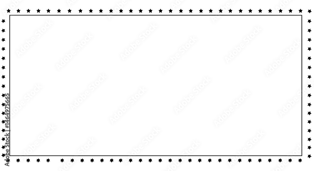 Poster geometric rectangular frame: a sleek, rectangular frame outlined with tiny, evenly spaced dots, perf