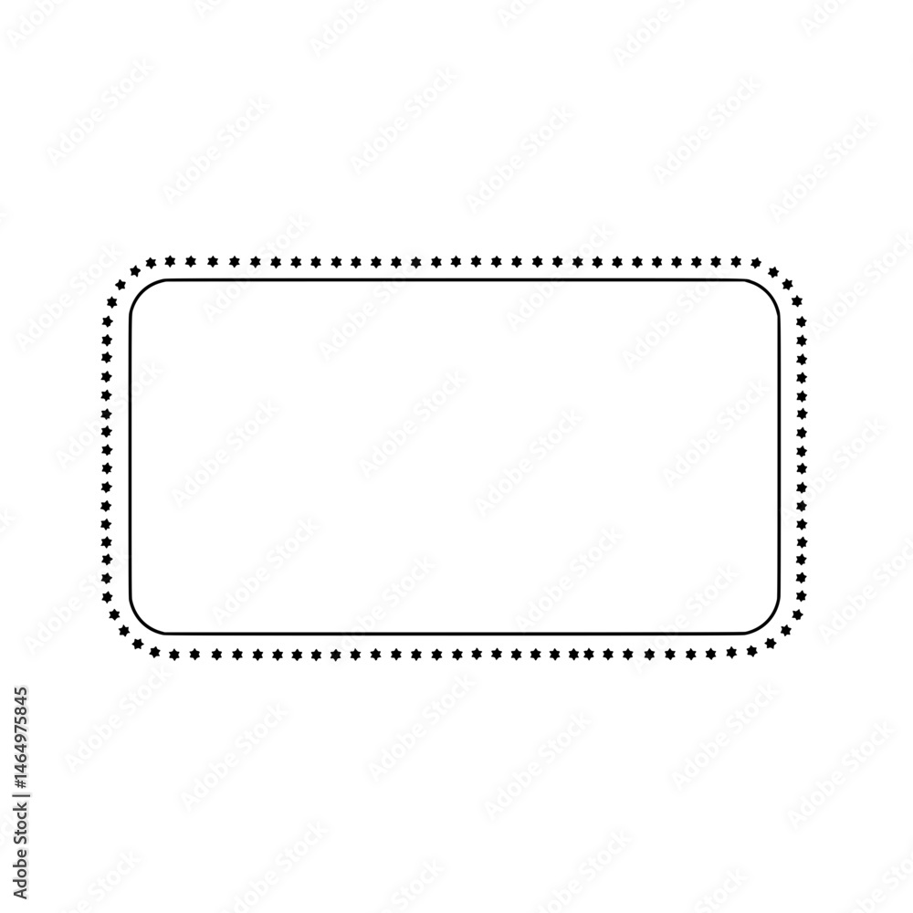 Poster empty box: a blank box, outlined by dotted border, perfect for adding your own design.