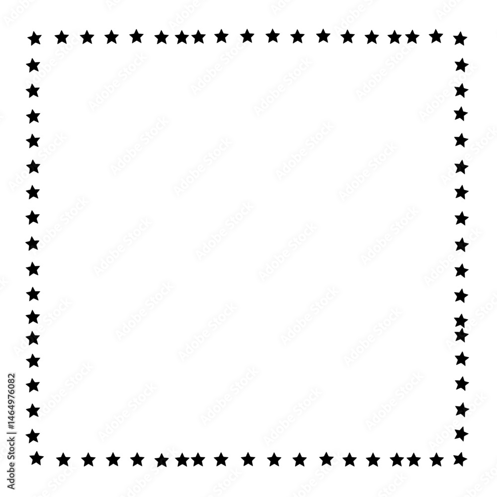 Poster star border: a simple yet elegant composition featuring a meticulously arranged star border, creatin