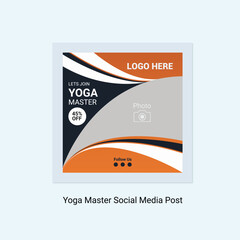 Fototapeta premium Yoga Master Social Media Post 
