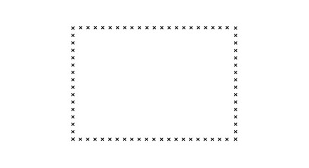 Dotted Rectangle: An illustration of a rectangle composed of small, evenly spaced dots. Ideal for design, graphic elements, and creative projects.