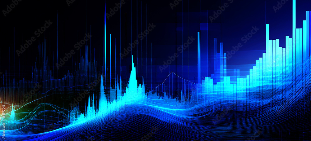 Poster abstract stock market graph background for technology and digital themes painting texture. modern ar
