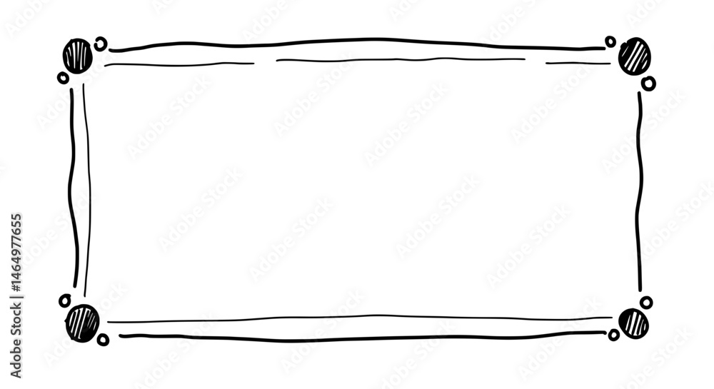 Aufkleber simple drawn frame: a minimalist hand-drawn frame, perfect for adding an artistic touch to design pr