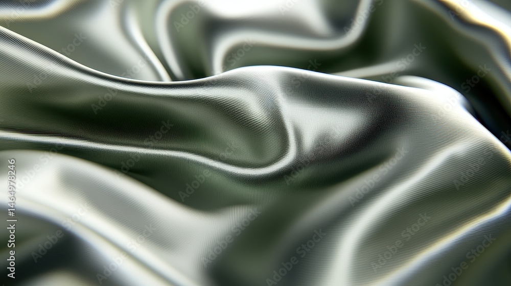 Poster abstract draped fabric texture silvergray shimmering waves luxurious soft surface elegant smooth mat