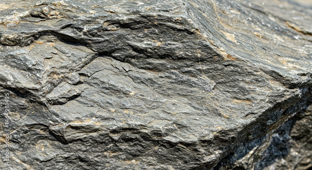 Poster weathered rock's texture: a macro shot of a weathered rock reveals intricate textures and patterns. 