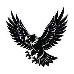 a high quality eagle vector art silhouette
